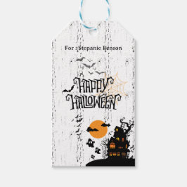 Individuelle Name Halloween-Geschenktasten | Spuk  Geschenkanhänger
