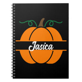 Individuelle Name Halloween Pumpkin Monogram Gift Notizblock