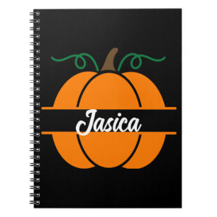 Individuelle Name Halloween Pumpkin Monogram Gift Notizblock