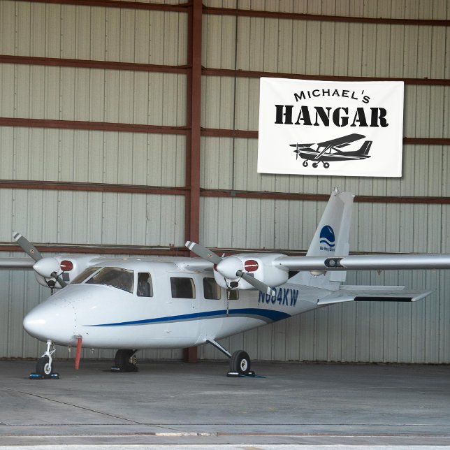 Individuelle Name Hangar Cessna Flugzeugpilot Avia Banner (Von Creator hochgeladen)