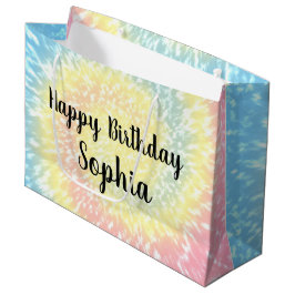 individuelle Name Happy Birthday Gefärbte Krawatte Große Geschenktüte