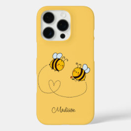 Individuelle Name Happy Liebe Bees iPhone 16 Pro Hülle