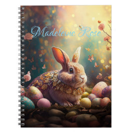 Individuelle Name Happy Osterfest Bunny mit Ostere Notizblock
