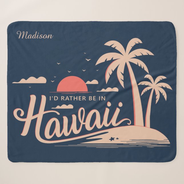 Individuelle Name Hawaii Sherpadecke (Vorderseite (Horizontal))