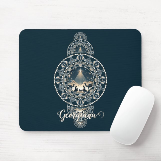 Individuelle Name Heiliger Star des Wunders Orname Mousepad (Mit Mouse)