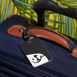 Individuelle Name Hello Black and White Golf Gepäckanhänger