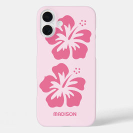 Individuelle Name Hibiskus iPhone 16 Plus Hülle