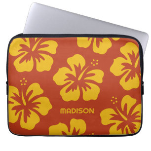 Individuelle Name Hibiskus Laptopschutzhülle