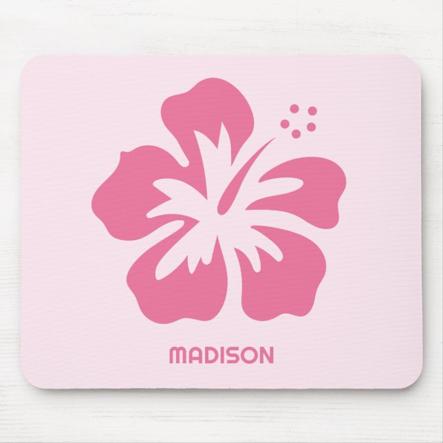 Individuelle Name Hibiskus Mousepad (Vorne)