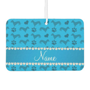 Individuelle Name Himmel blaue Dackeln Herzklopfen Autolufterfrischer