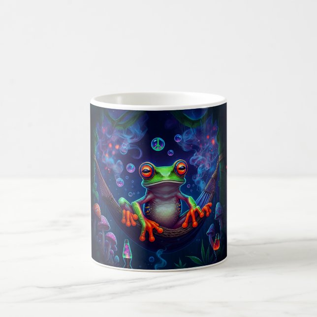 Individuelle Name Hippie Peace Psychedelic Tree Fr Kaffeetasse (Mittel)