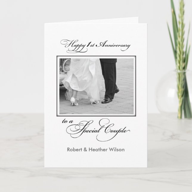 Individuelle Name Hochzeit Jahrestag Congratulati Karte (Vorderseite)