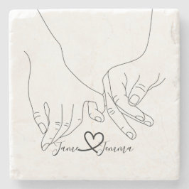Individuelle Name Holding-Linie Steinuntersetzer