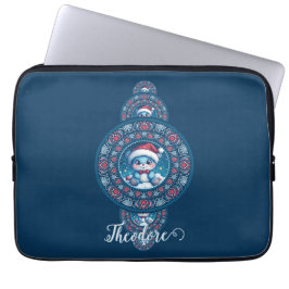 Individuelle Name Holiday Kawaii Bear Ornamental M Laptopschutzhülle