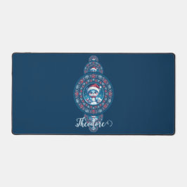 Individuelle Name Holiday Kawaii Bear Ornamental M Schreibtischunterlage