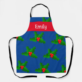 Individuelle Name Holly Verlasse Weihnachts-Schürz Schürze