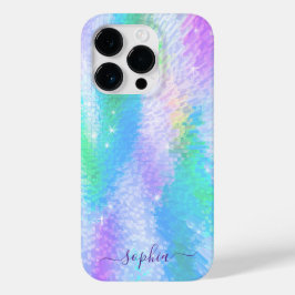 Individuelle Name Holographic Iridescent Case-Mate iPhone 14 Pro Hülle