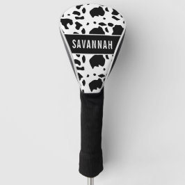 Individuelle Name Holstein Kuh Tierbild Golf Headcover