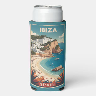 Individuelle Name Ibiza, Spanien Reiseplakat Selters Dosenkühler