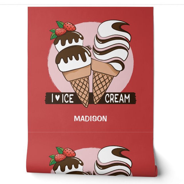 Individuelle Name Ice Creme Lover Tapete (Abrollen)