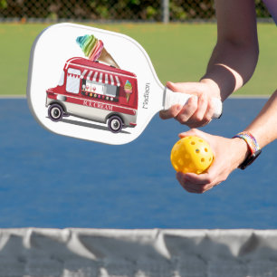 Individuelle Name Ice Creme Truck Pickleball Schläger