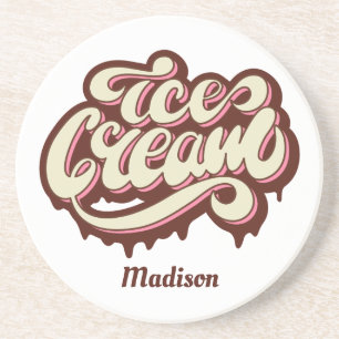 Individuelle Name Ice Creme Untersetzer