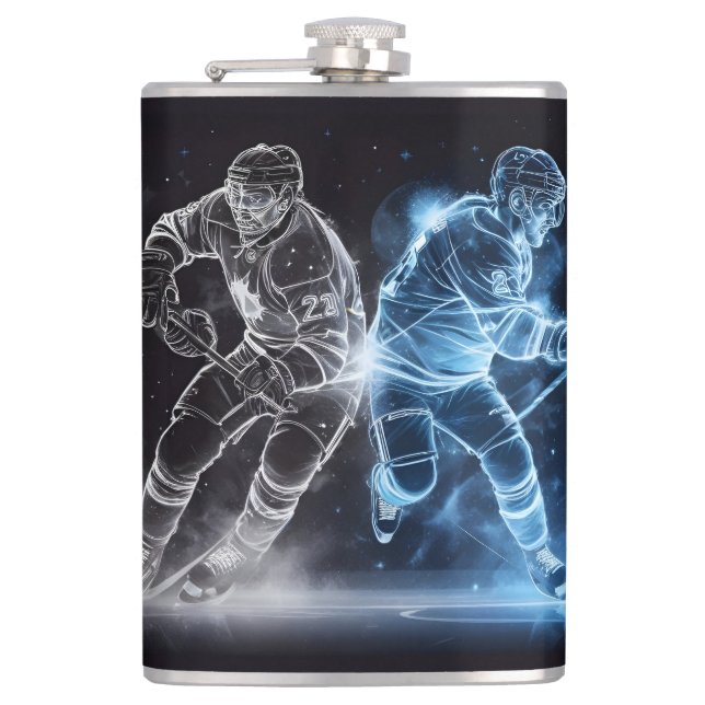 Individuelle Name Ice Hockey Flachmann (Vorderseite)