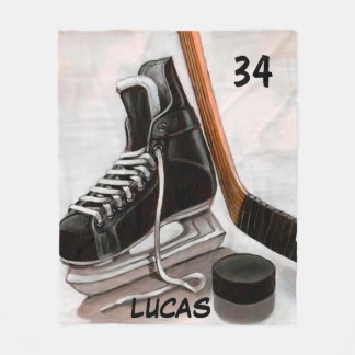 INDIVIDUELLE NAME ICE HOCKEY FLEECE BLANKET