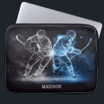 Individuelle Name Ice Hockey Laptopschutzhülle<br><div class="desc">Sehen Sie in meinem Geschäft nach,  was ich für weitere Sportartikel halte.</div>