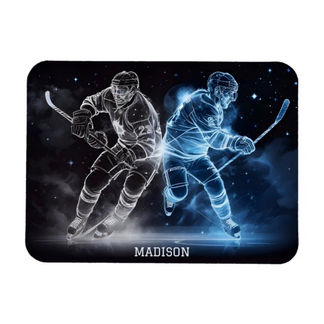 Individuelle Name Ice Hockey Magnet (Horizontal)