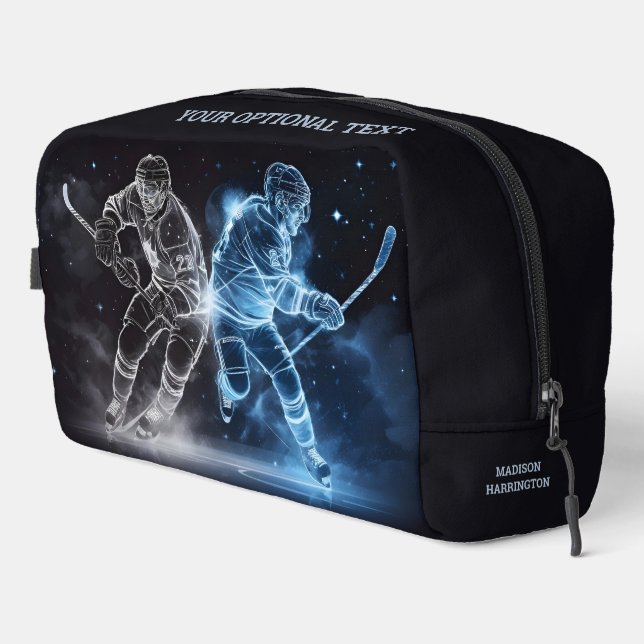Individuelle Name Ice Hockey Waschbeutel (Rechte Ecke)