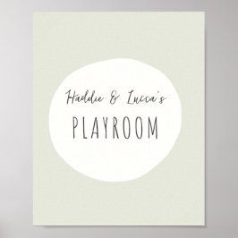individuelle Name im Spielzimmer signieren Poster 