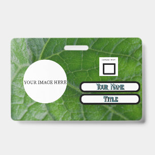 Individuelle Name Image Employee (Grüne Leaf Detai Ausweis