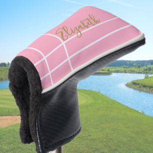 Individuelle Name in Rosa Golf Headcover