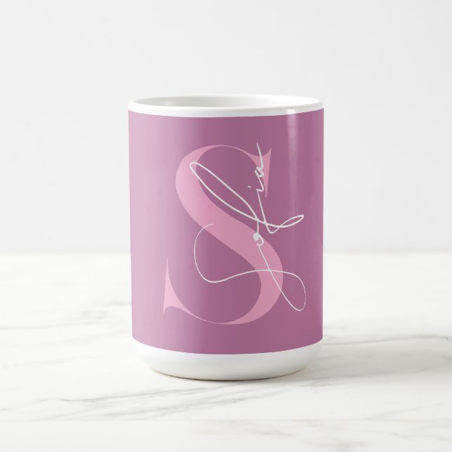 Individuelle Name-Initialen Girl Kaffeetasse (Mittel)