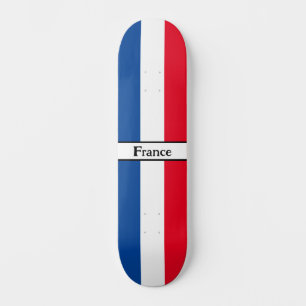Individuelle Name-Initials Blue, White & Red Skate Skateboard