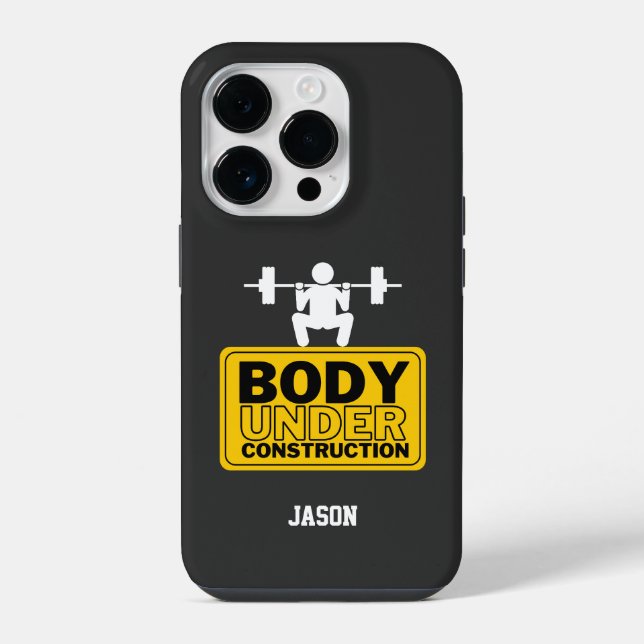 Individuelle Name iPhone 14 Pro Hülle (Rückseite)