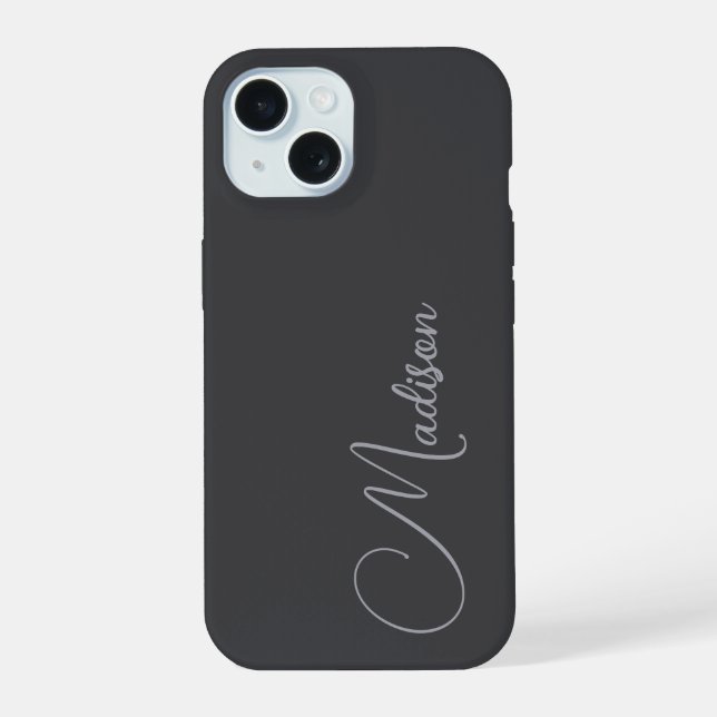 Individuelle Name iPhone 15 Hülle (Rückseite)