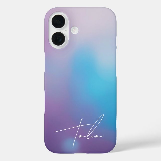 Individuelle Name iPhone 16 Hülle (Rückseite)