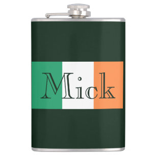 Individuelle Name Irish Flag Fleck Flachmann