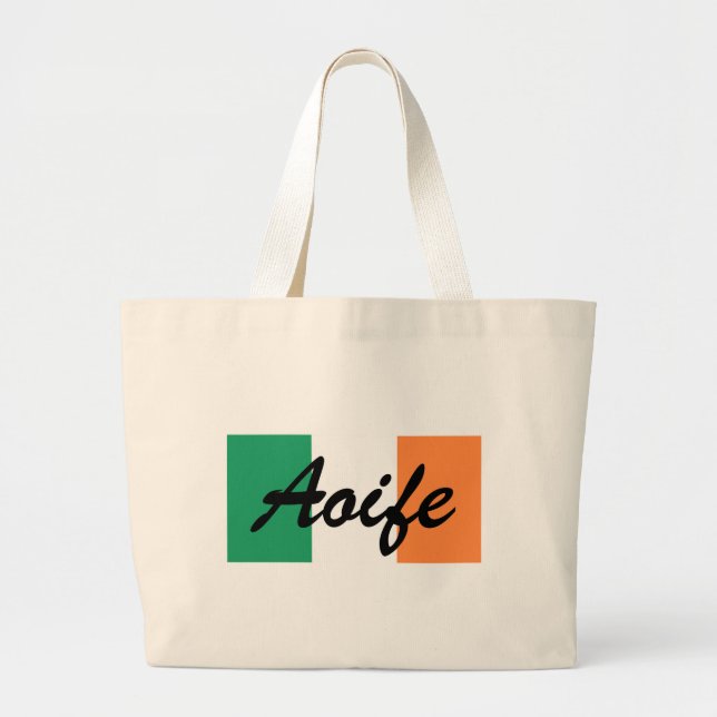 Individuelle Name Irish Flag jtcent Jumbo Stoffbeutel (Vorne)