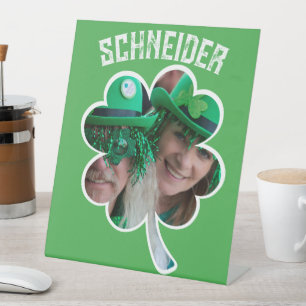 Individuelle Name Irish Klee Foto St Patricks Day Sockelschild
