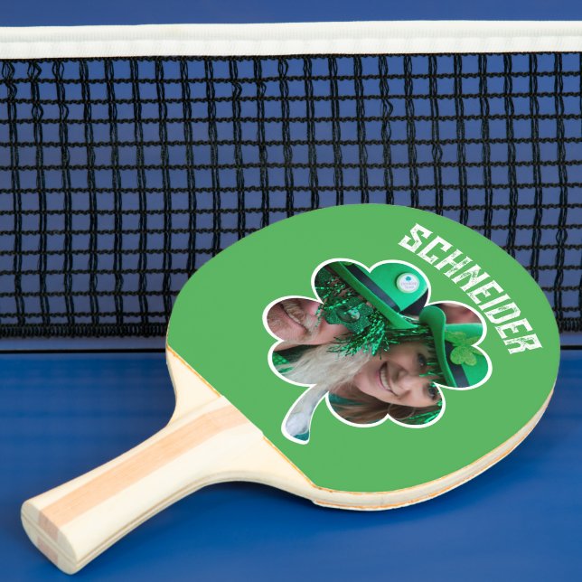 Individuelle Name Irish Klee Foto St Patricks Day Tischtennis Schläger (InSitu)
