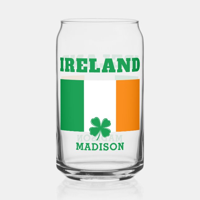 Individuelle Name Irland Dosenglas (Vorderseite)