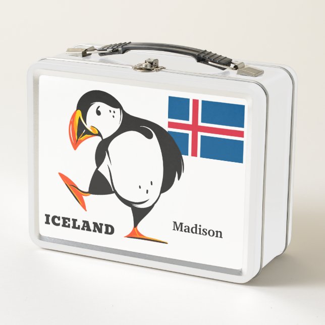 Individuelle Name Island Metall Brotdose (Vorderseite)
