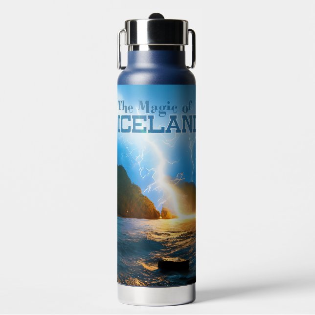 Individuelle Name Island Trinkflasche (Vorderseite)