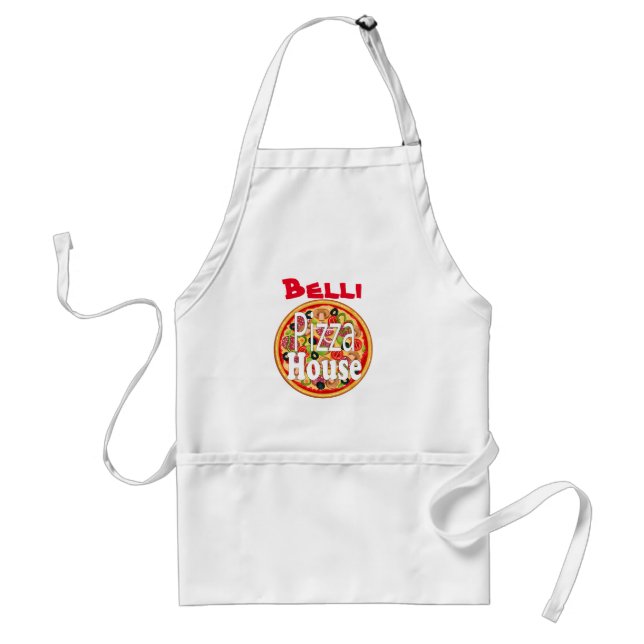 Individuelle Name Italienische Pizza Haus Erwachse Schürze (Vorne)