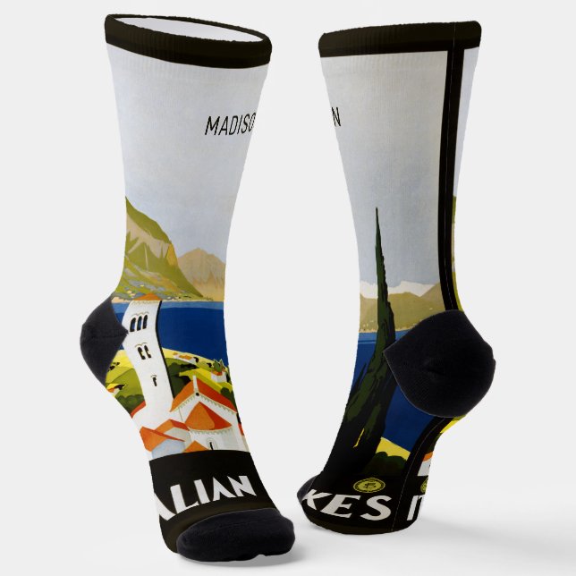 Individuelle Name Italienische Seen Socken (Gewinkelt)