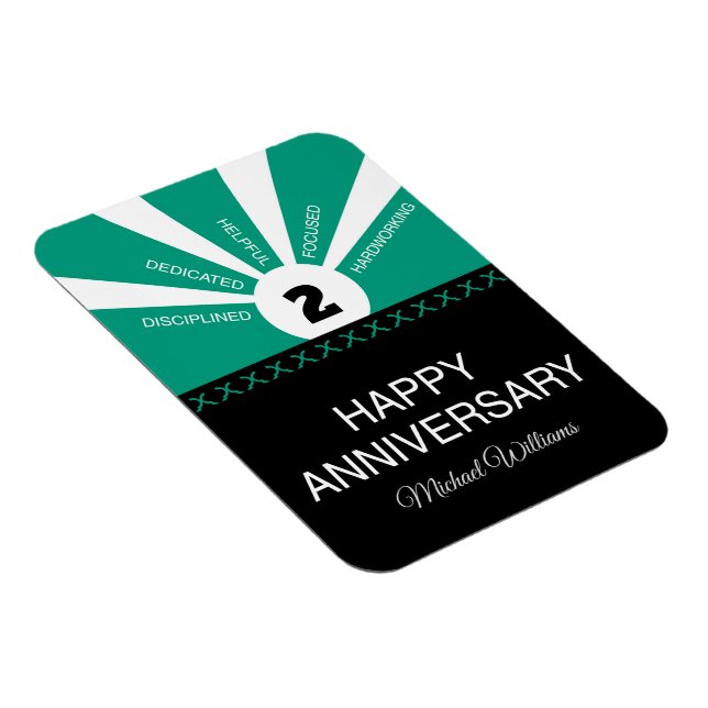 Individuelle Name & Jahr, Jahr der Mitarbeiter Magnet (Rechte Seite)