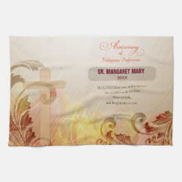 Individuelle Name & Jahr Nun, 60. Jahrestag Religi Geschirrtuch